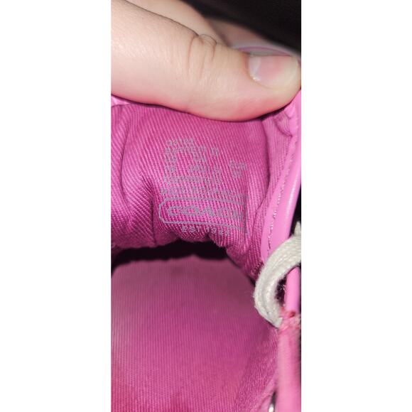 Coach pink sneakers, size 7 - Picture 5 of 5